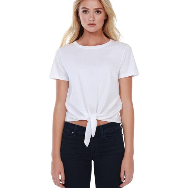 Ladies' Cotton Tie Front T-Shirt Thumbnail