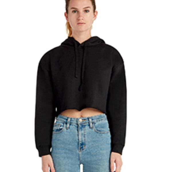 Ladies' Cropped Fleece Hoodie Thumbnail