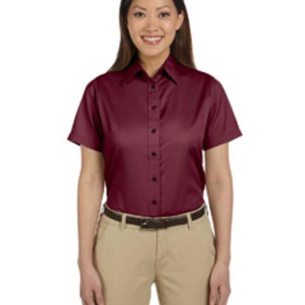 Ladies' Easy Blend™ Short-Sleeve Twill Shirt with Stain-Release Thumbnail
