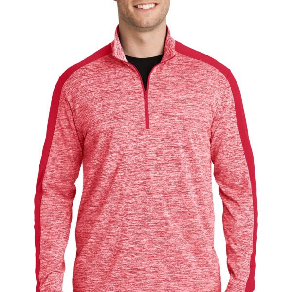 PosiCharge ® Electric Heather Colorblock 1/4 Zip Pullover Thumbnail