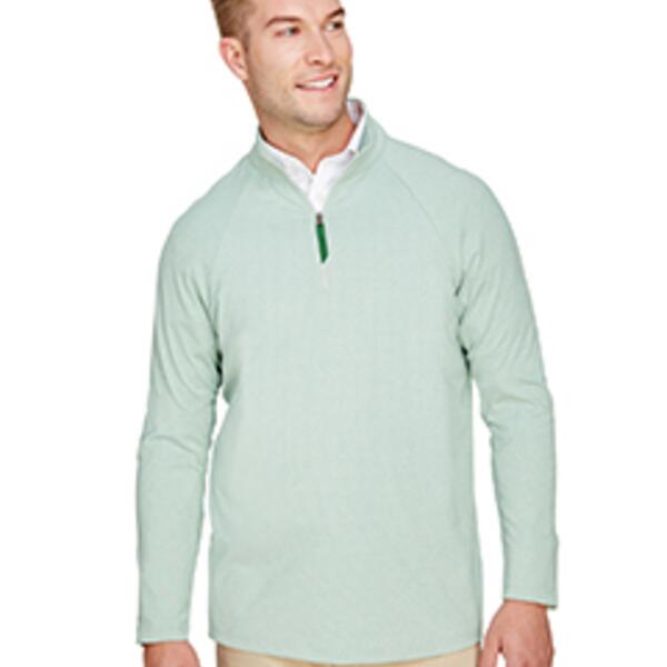 CrownLux Performance® Men's Clubhouse Micro-Stripe Quarter-Zip Thumbnail