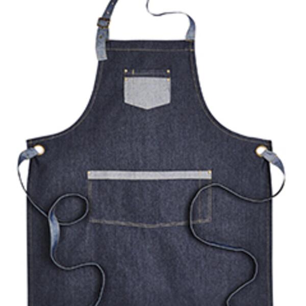 Unisex Domain Contrast Denim Bib Apron Thumbnail